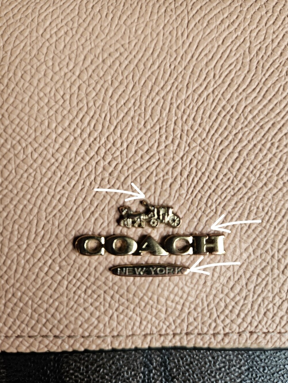 Coach Foldover Belt Bag Crossbody Shell Pink Sig Brown Snake Embossed C7618 - Picture 9 of 9